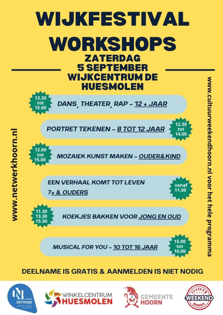 Wijkfestival Workshops in Hoorn