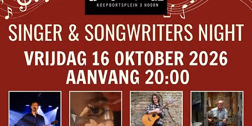Singer & Songwriters Night – Live Muziek